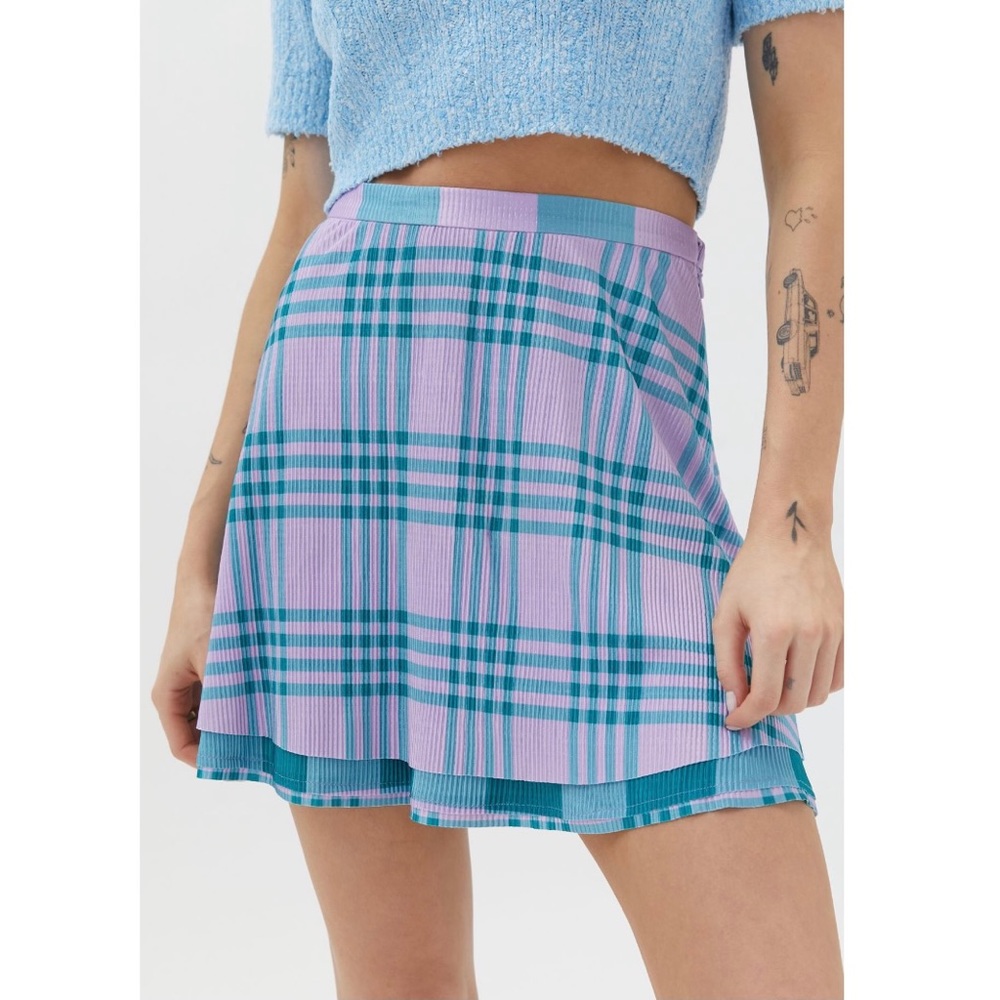 UO Alexa Plisse Mini Skirt